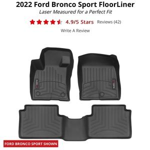 2022 ford bronco sport weather tech floor mats